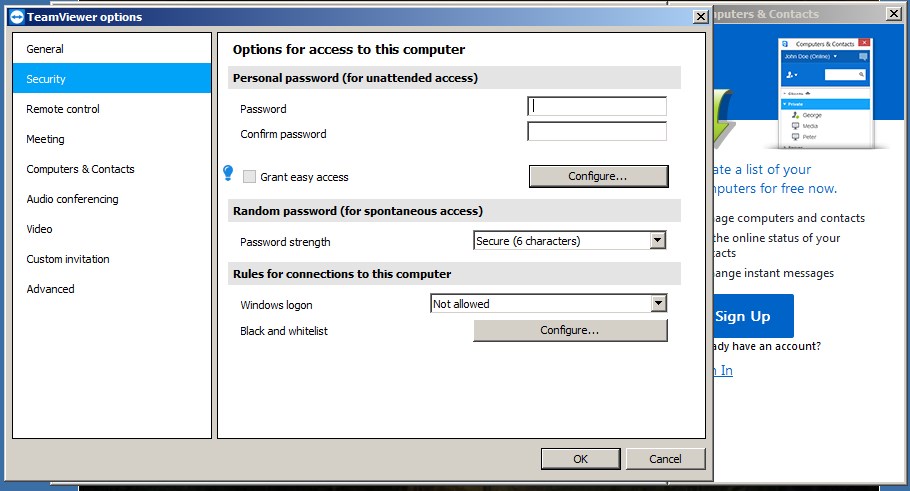 teamviewer unattended access preview version